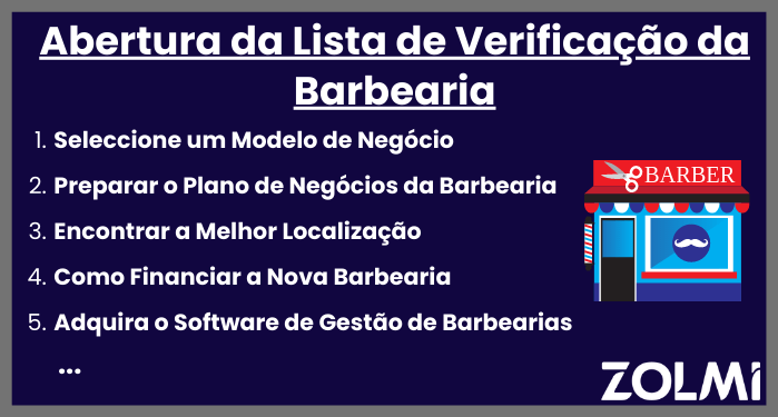 Abertura da lista de verificação da barbearia