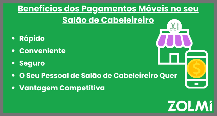 Benefícios dos pagamentos moveis no seu salao de cabeleireiro 