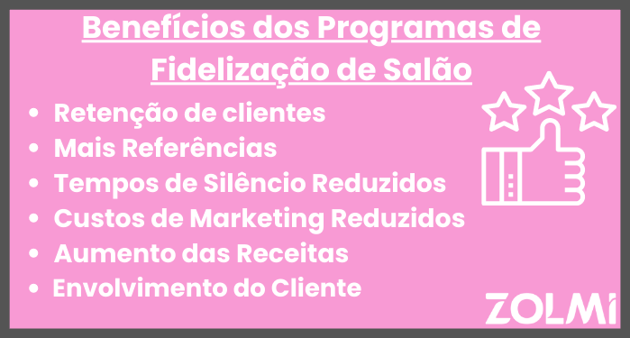 Benefícios dos programas de fidelização de salão