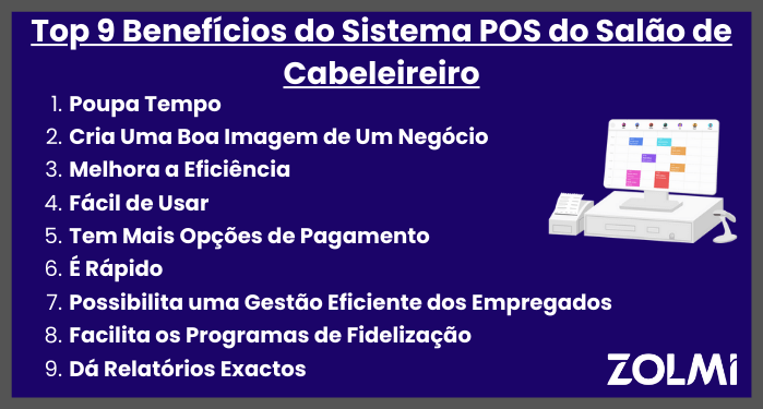Top 9 benefícios do sistema POS do salao de cabeleireiro