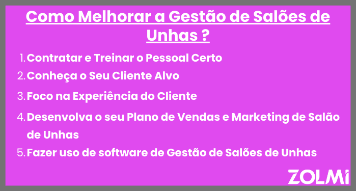 Como melhorar a gestão de salões de unhas