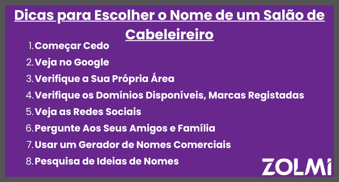 Dicas para escolher o nome de um salao de cabeleireiro