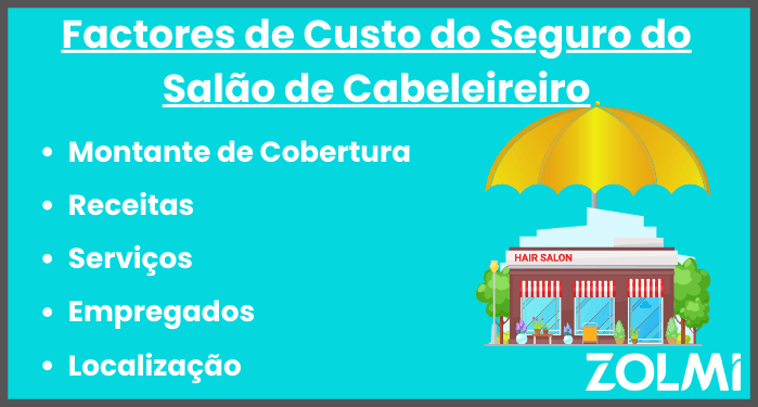 Factores de custo do seguro do salao de cabeleireiro