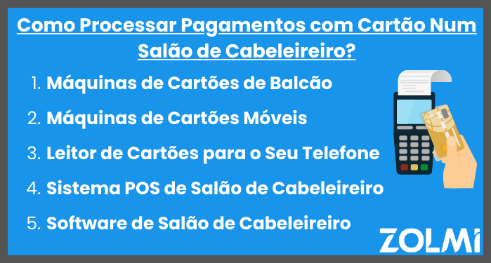 Como processar pagamentos com cartao num salao de cabeleireiro