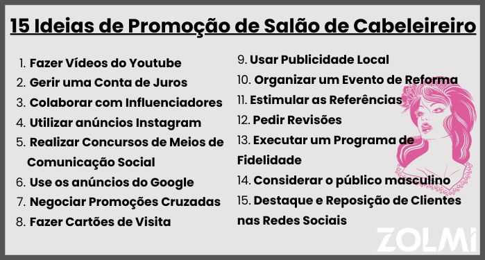 15 ideias de promocao de salao de cabeleireiro