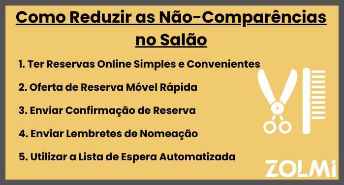 Como reduzir o no-shows do salao de cabeleireiro