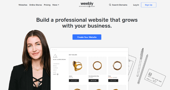 Weebly construtor de websites de saloes de cabeleireiro